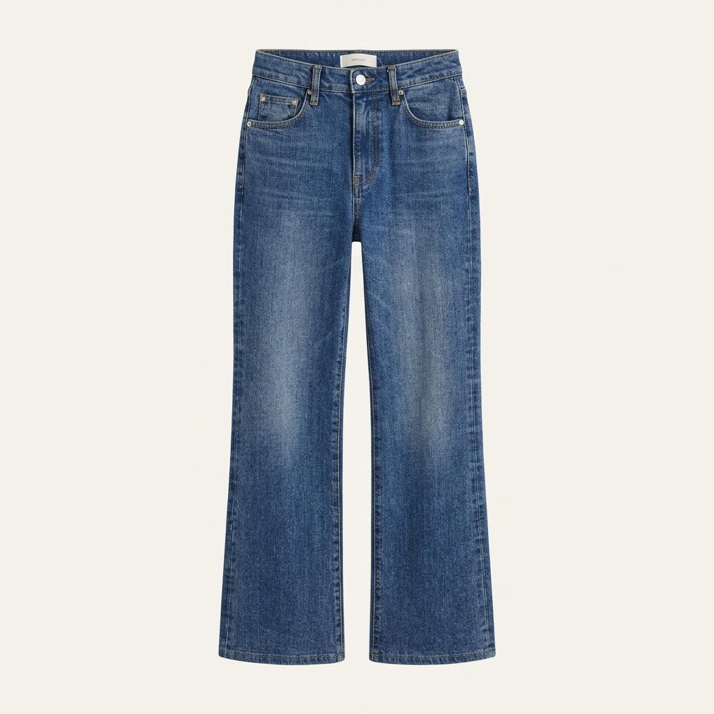 108POUND 워싱 데님 부츠컷 팬츠 중청 1