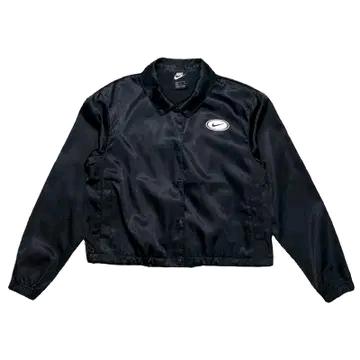 NIKE 크롭 코치 자켓 블랙 S 2