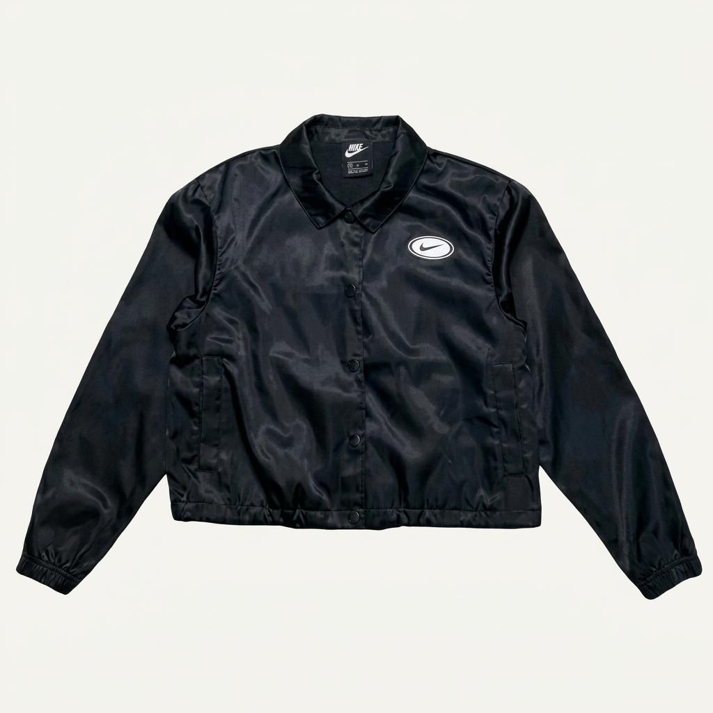 NIKE 크롭 코치 자켓 블랙 S 1