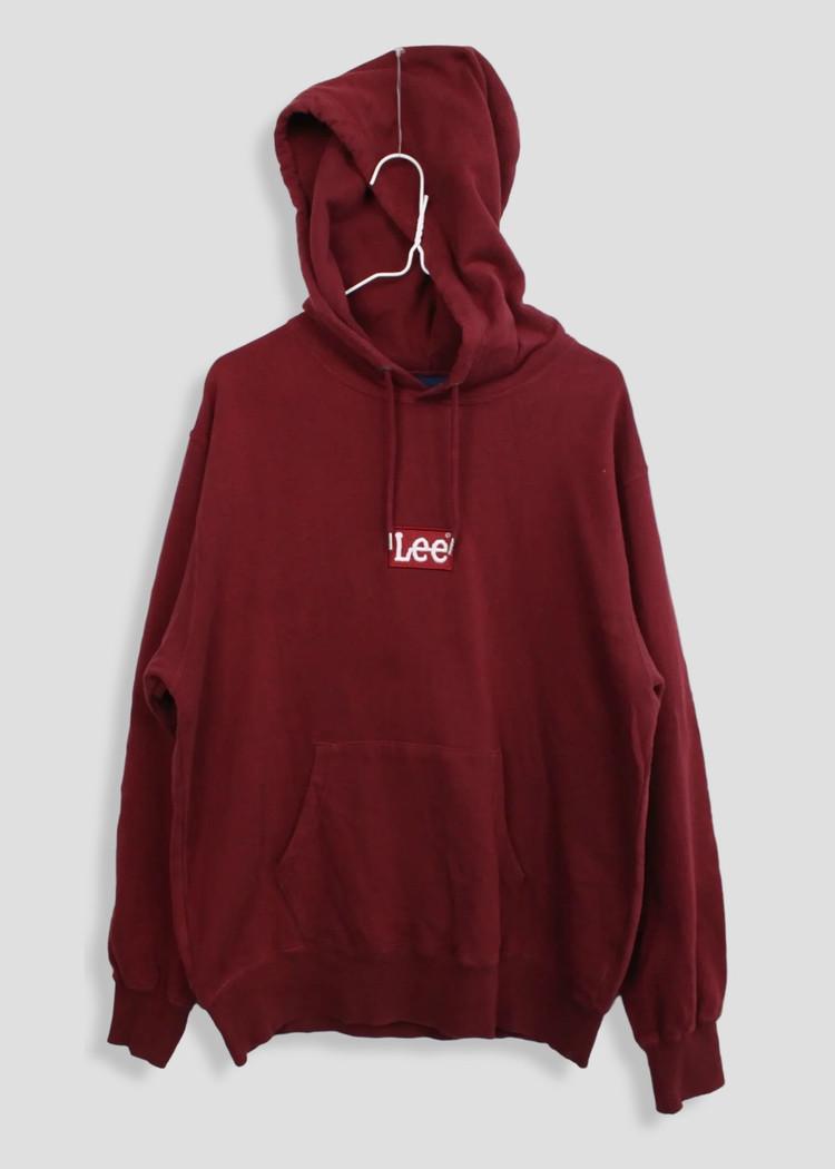 LEE 레터링 포인트 베이직 후드티 2
