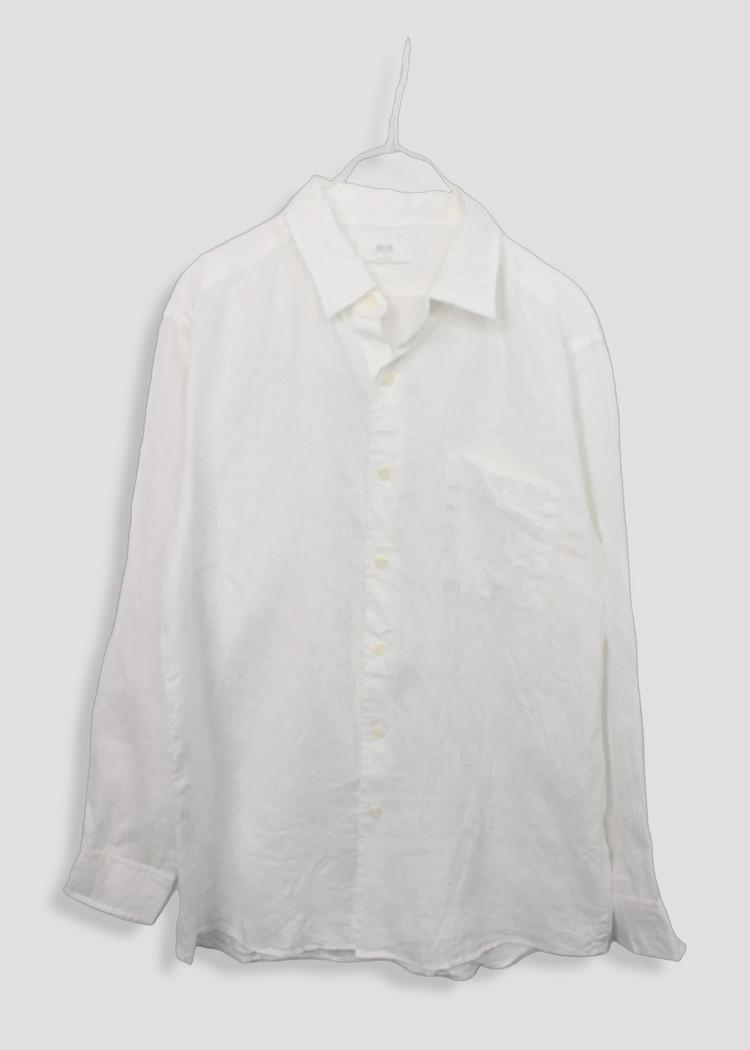 UNIQLO 내추럴 100린넨 베이직 셔츠