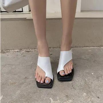 #세일 985 유니크언발 8cm 엄지쪼리 스틸레토 245 올화이트 6