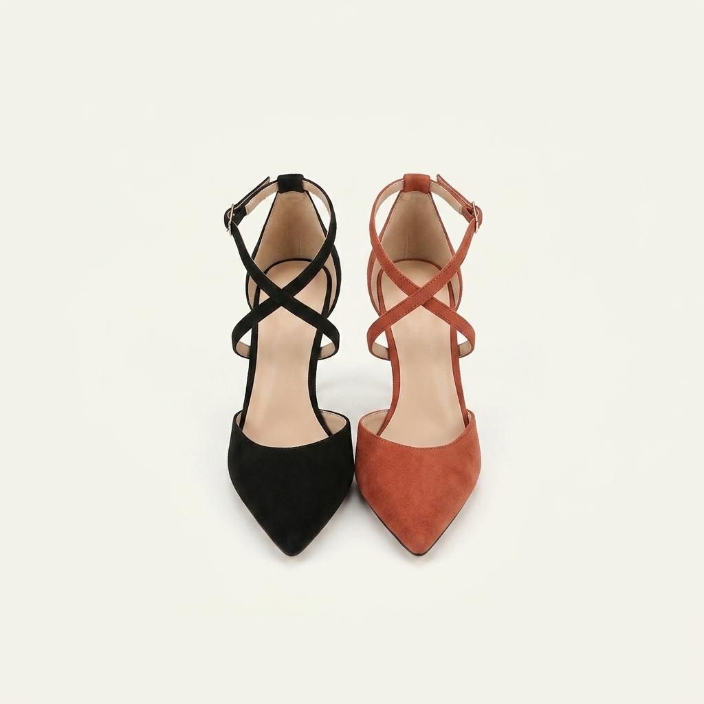 *세일 9037 뾰족코 10cm 스웨이드 스틸레토 250 블랙 1