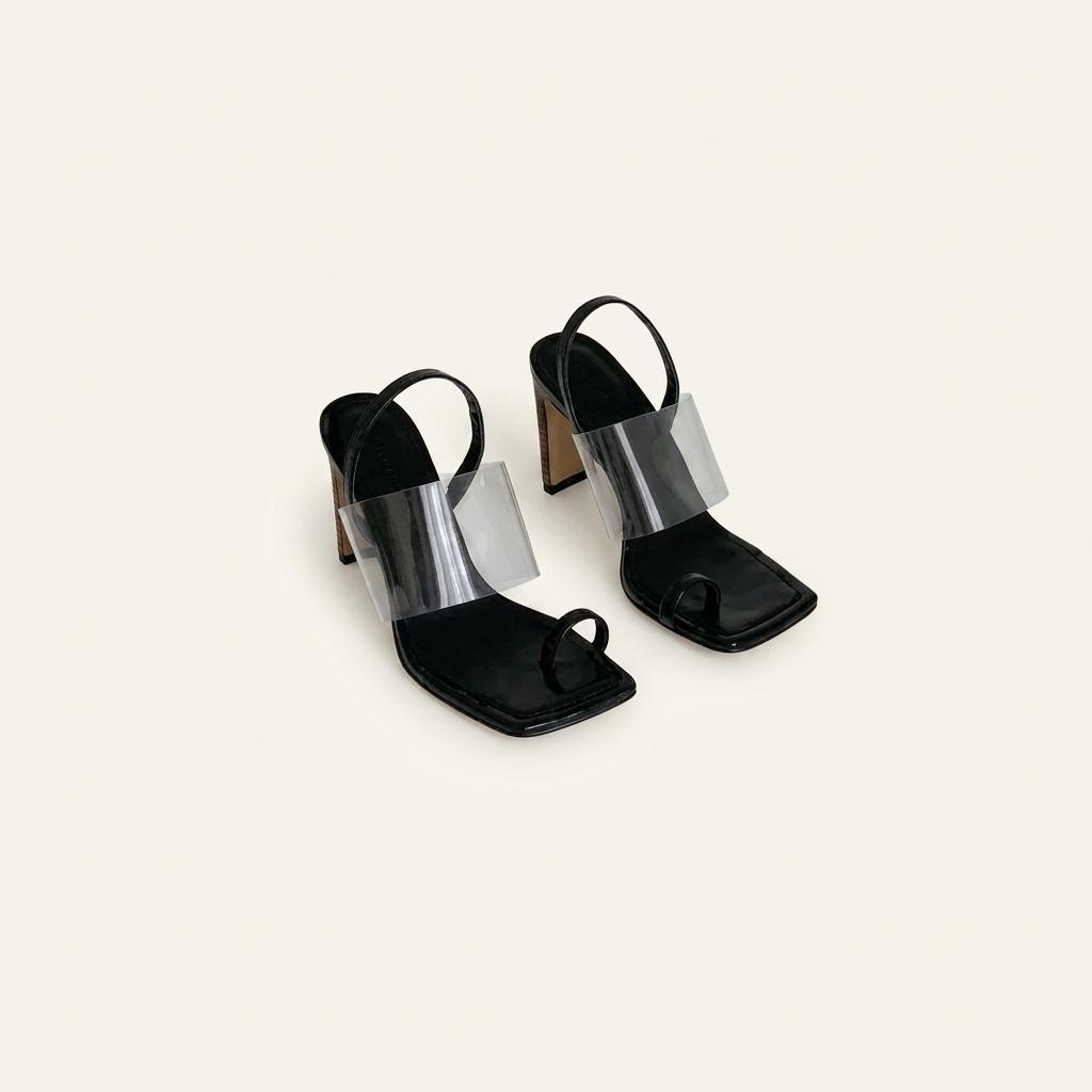 #세일 9113 PVC 8.5cm 쪼리샌들-블랙 250 1