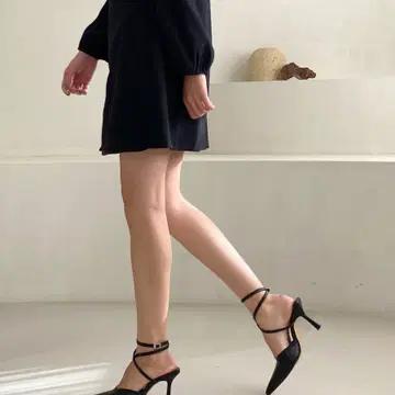 #152. 뾰족코 9cm 스트랩 샌들 230 블루 9