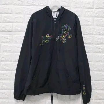 M 아디다스 디즈니 블랙 아노락 바람막이 D18 2