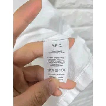 XXL A.P.C 아페쎄 화이트 빅로고 반팔 티셔츠 D49 4