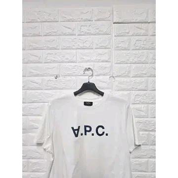 XXL A.P.C 아페쎄 화이트 빅로고 반팔 티셔츠 D49 6