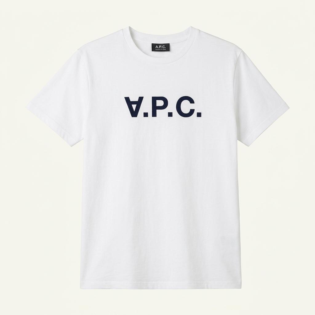 XXL A.P.C 아페쎄 화이트 빅로고 반팔 티셔츠 D49 1