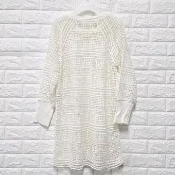 M 르윗 LEWITT 화이트 네트 그물 블라우스 D75 5