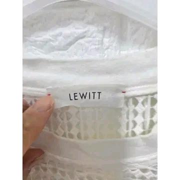 M 르윗 LEWITT 화이트 네트 그물 블라우스 D75 3
