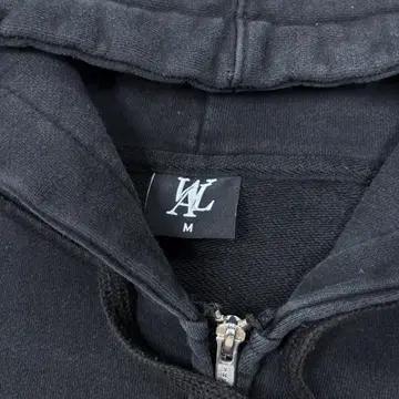우알롱 스몰로고 블랙 후드집업 4