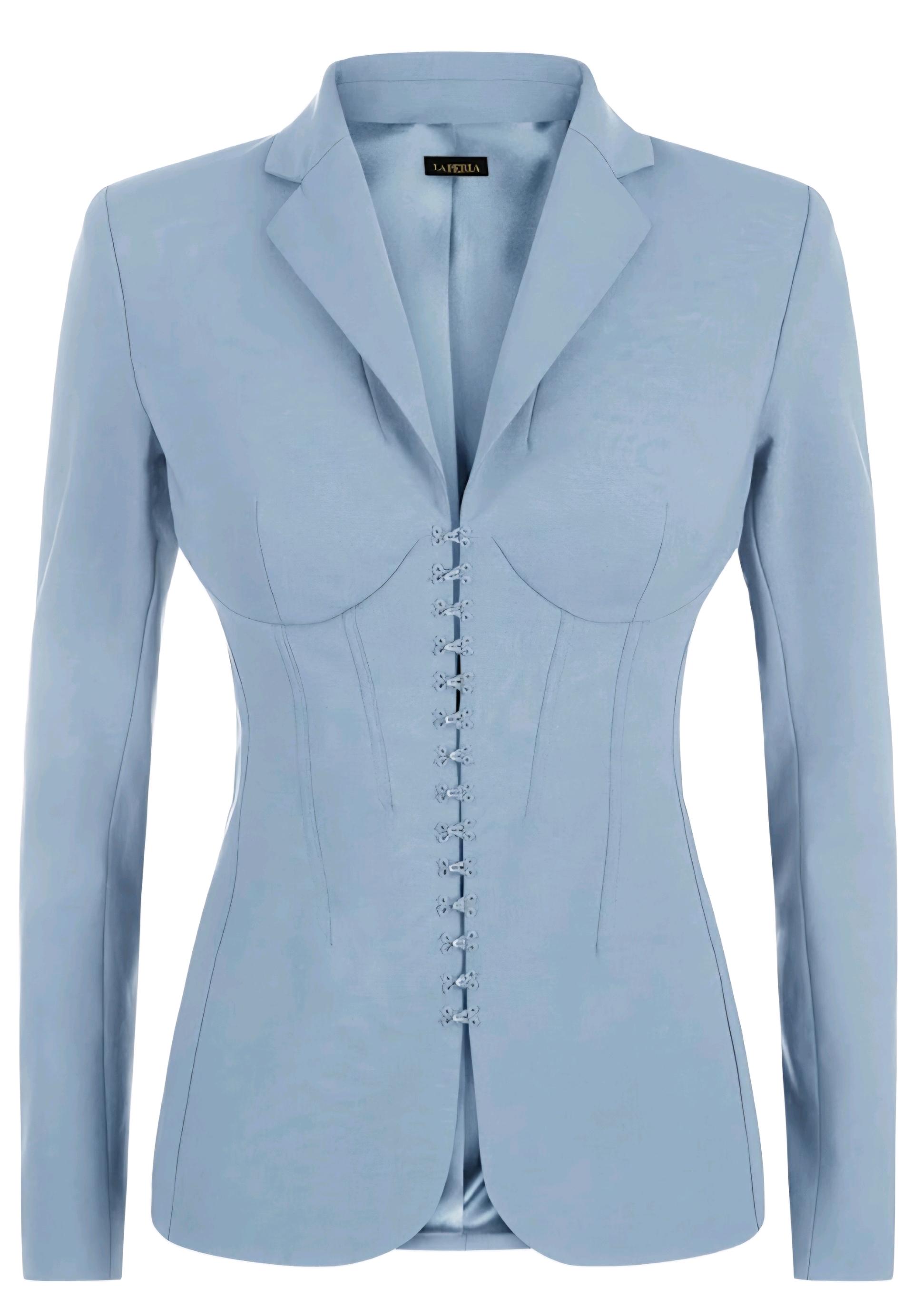 Laperla 라펠라 실크 혼방 코르셋 슬림핏 재킷 스카이블루 5