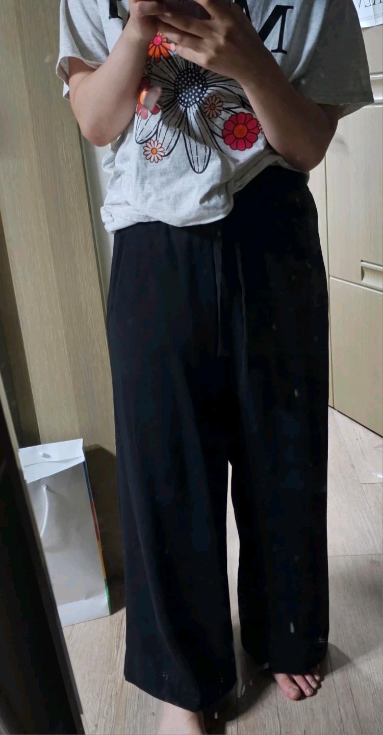 (새제품) ZARA 블랙 와이드 팬츠 M 5