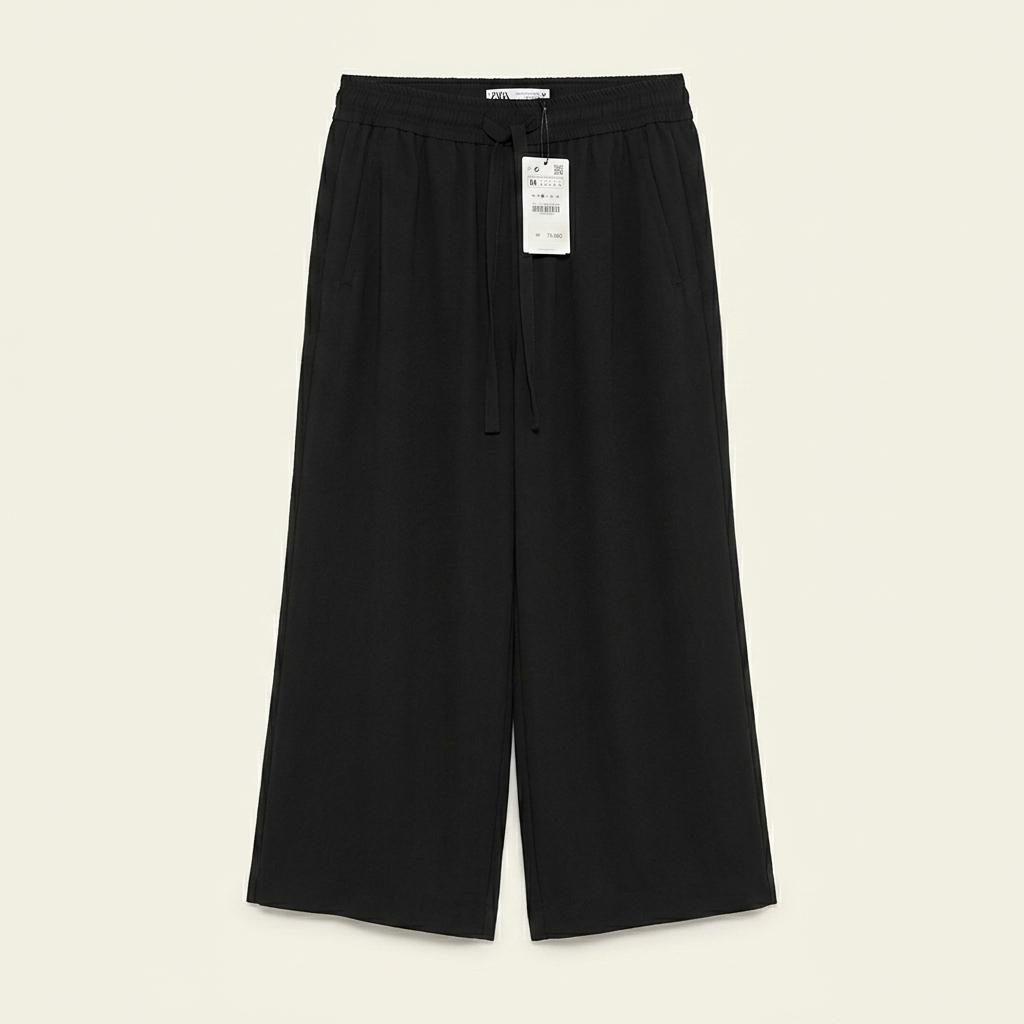 (새제품) ZARA 블랙 와이드 팬츠 M 1