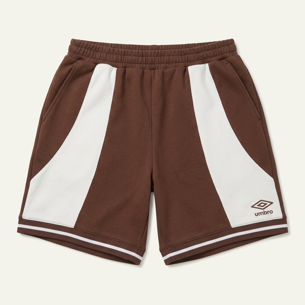 엄브로 배색 라인 트레이닝 반바지 브라운 XL 1
