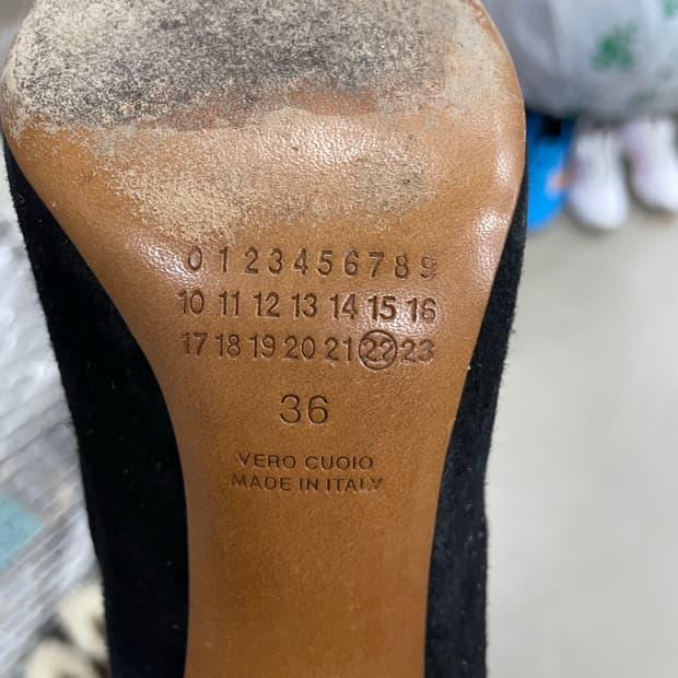 메종 마르지엘라 블랙 쉐어링 앵클 부츠 36 (gr-4713) 11