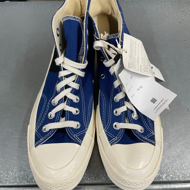 컨버스x꼼데 블루 하이 260mm (박스x)(gr-4615) 6