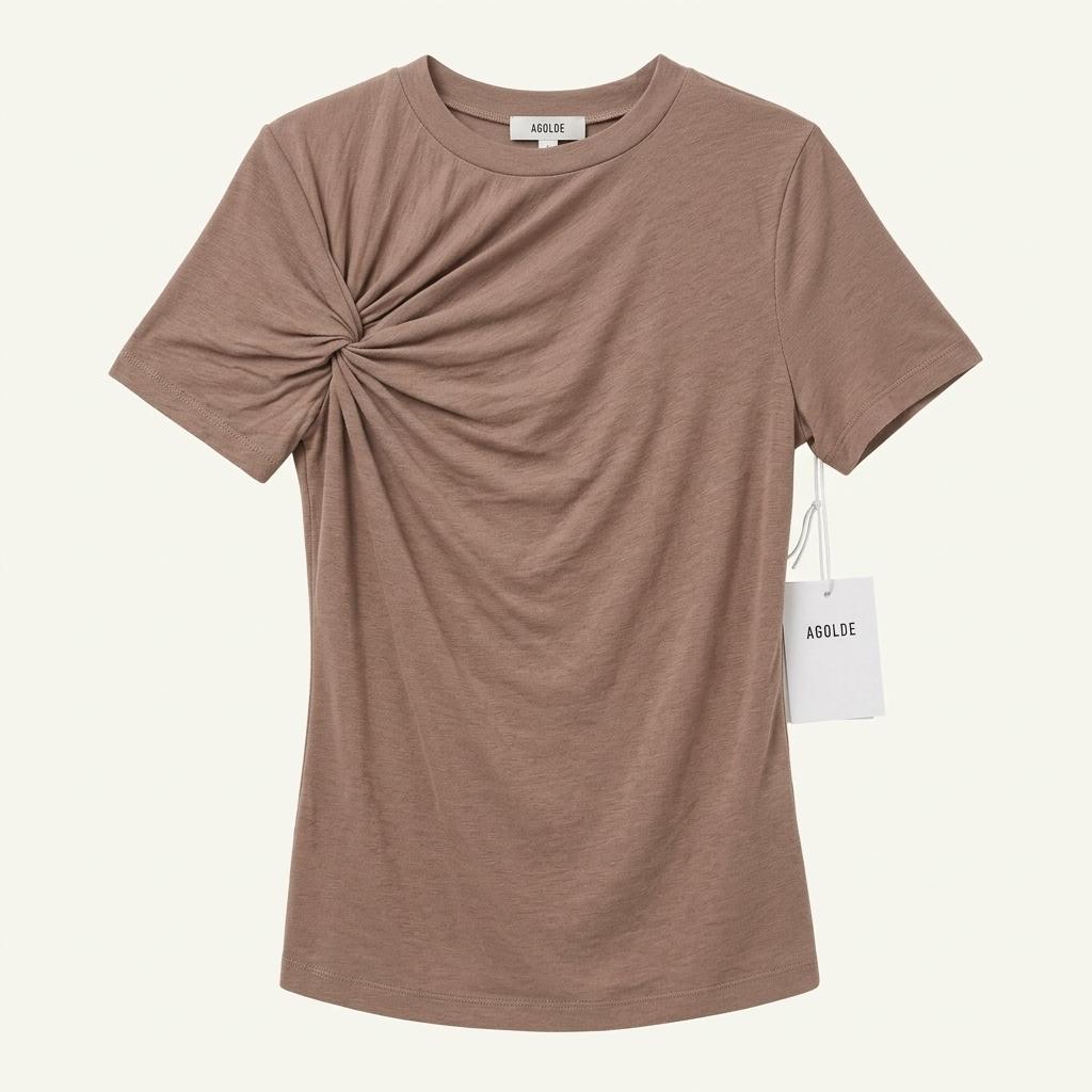 [리퍼브] [에이골디] AGOLDE 리사 티셔츠 LISSA TEE LIGHT BROWN 1