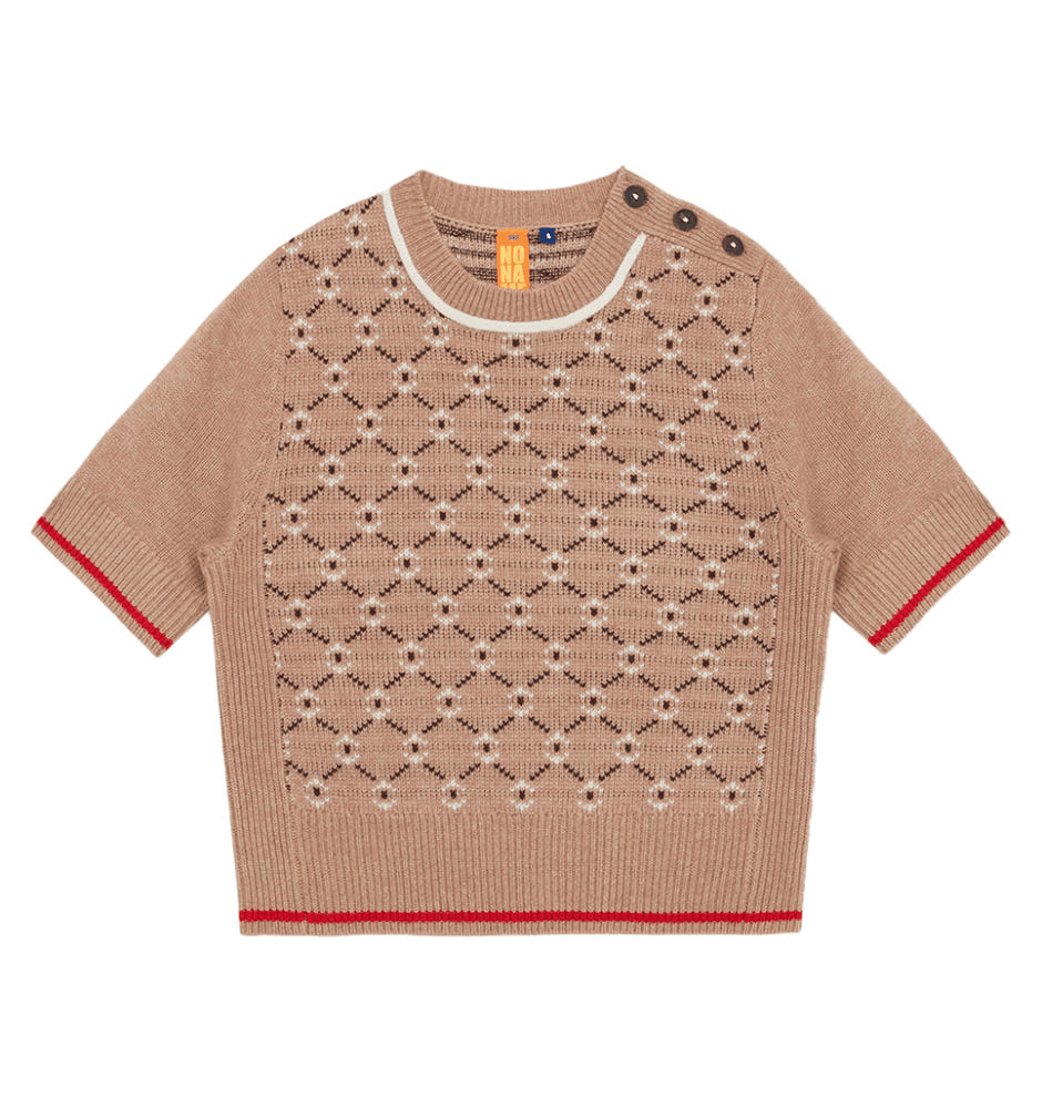 [노네임] 지오 자카드 스웨터 티셔츠 GEO JACQUARD SWEATER TEE 5