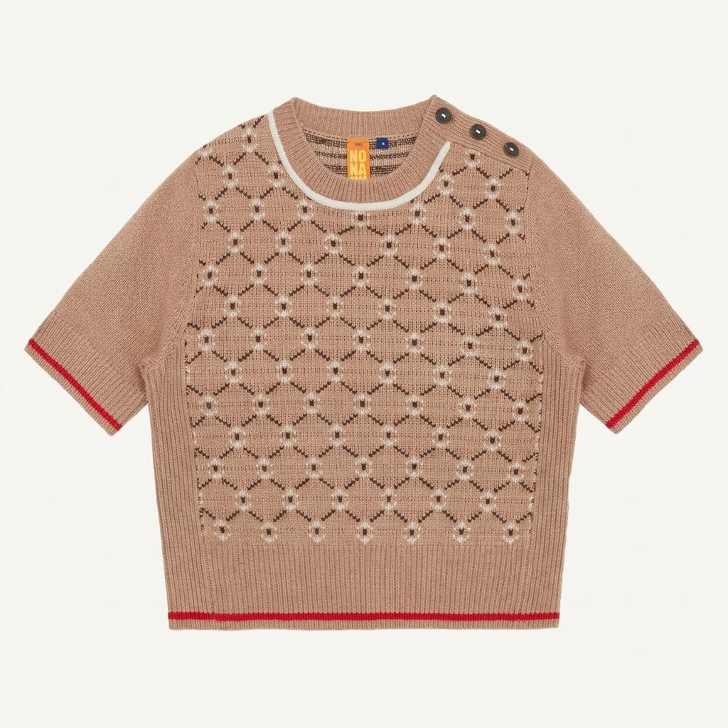 [노네임] 지오 자카드 스웨터 티셔츠 GEO JACQUARD SWEATER TEE 1