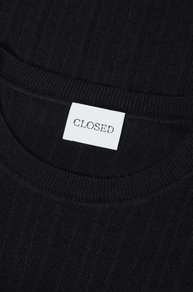 [클로즈드] CLOSED 크루넥 하프 슬리브 니트 블랙, 오렌지 5