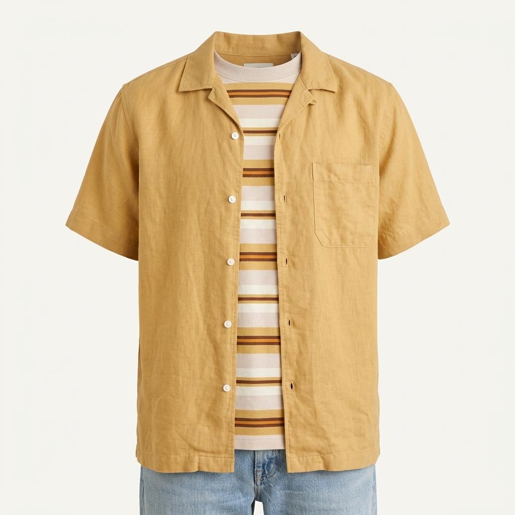 [클로즈드] (MENS) CLOSED 반소매 린넨 셔츠 SHORT SLEEVED SHIRT 1