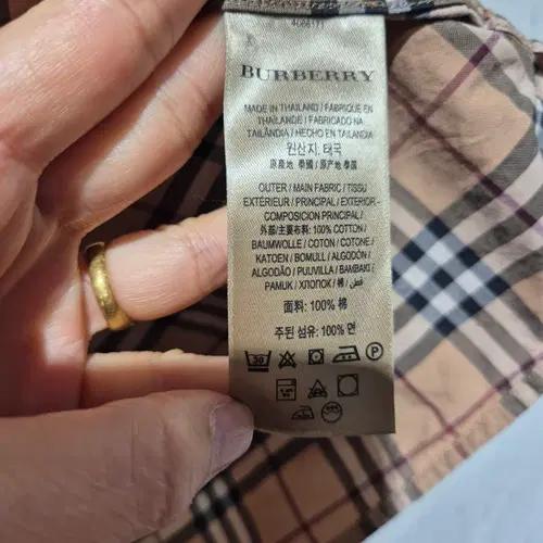 버버리 체크 반팔 셔츠 그린 라인 5