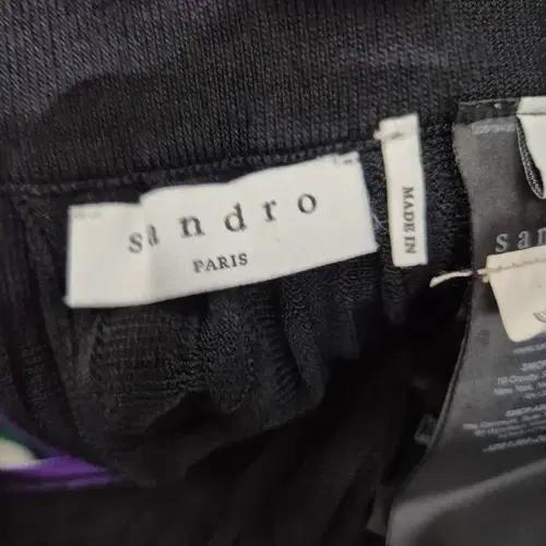 산드로 블랙 플리츠 롱 스커트 옆선 포인트 4
