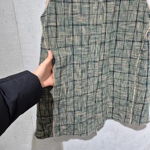 이새 체크 패턴 빈티지 조끼 베스트 8