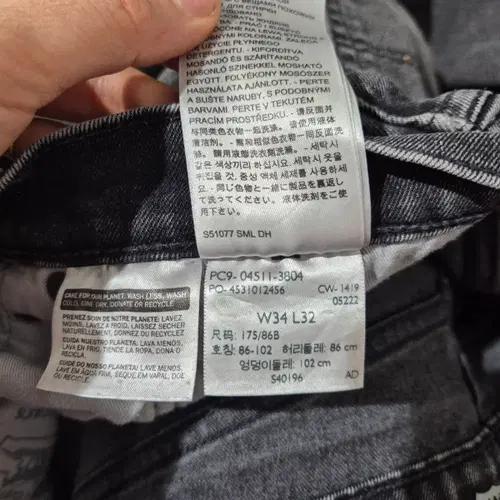 리바이스 블랙 워싱 청바지 5