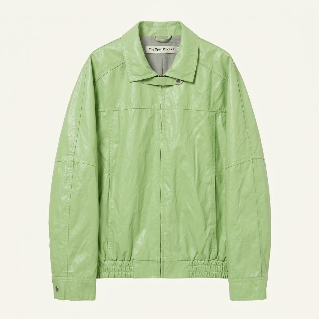 TheOpen Product 그린 레더 자켓 1