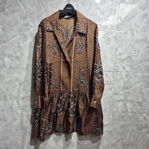 산드로 브라운 페이즐리 롱 원피스 2