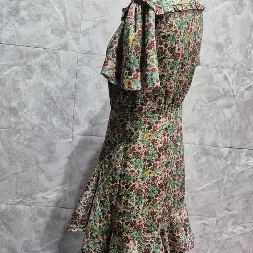 산드로 플라워 패턴 롤 칼라 반팔 원피스 7