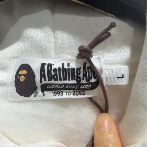 BAPE 베이프 화이트 로고 후드티 4