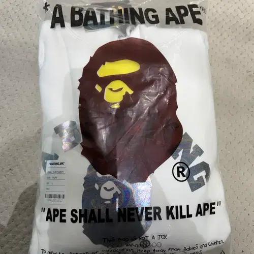 BAPE 베이프 화이트 로고 후드티 3