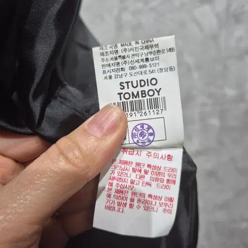 스튜디오통보이  검정색 빅카라 코트 7