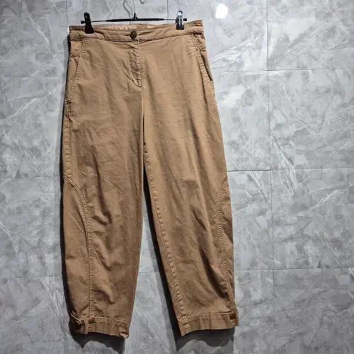 마인 베이지색 면 와이드 팬츠 2