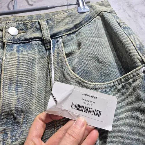 워싱 데님 카고 바지 3