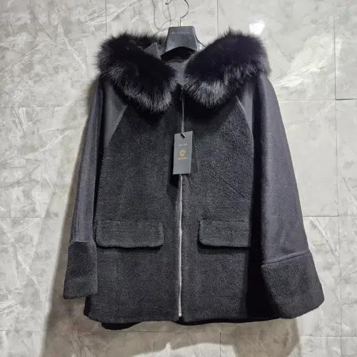 에펠렌 후드 퍼 블랙 자켓 2