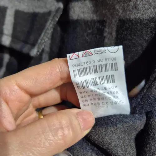 쁘랭땅 체크 후드 롱 코트 5
