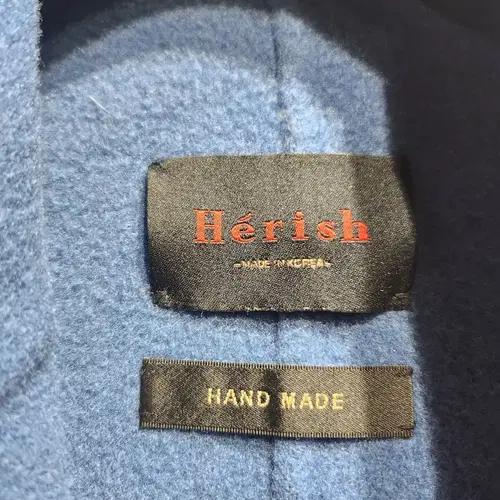 Herlish 블루 더블 퍼 소매 포인트 코트 3