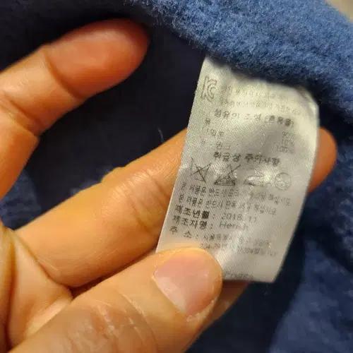 Herlish 블루 더블 퍼 소매 포인트 코트 6