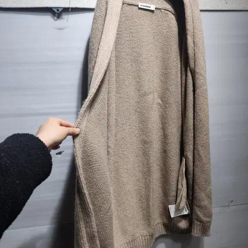 질샌더 캐이미어 브라운 롱 가디건 6