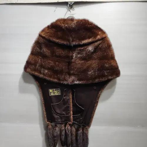 밍크 숄 머플러 브라운 4