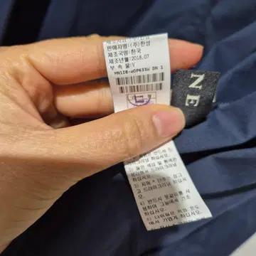 마인 네이비 꽃 자수 롱 셔츠 5