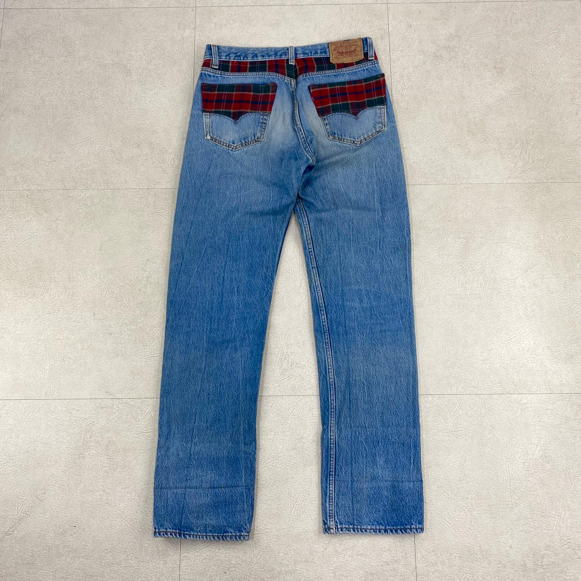 리바이스 501 90s USA Og 커스텀 데님 진 (32) 3