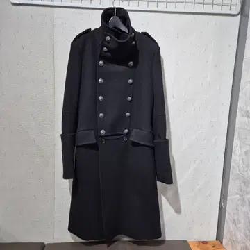 시스템 블랙 더블 버튼 롱 코트 2