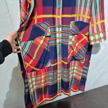 빔바이롤라 체크 롱 셔츠 원피스 8