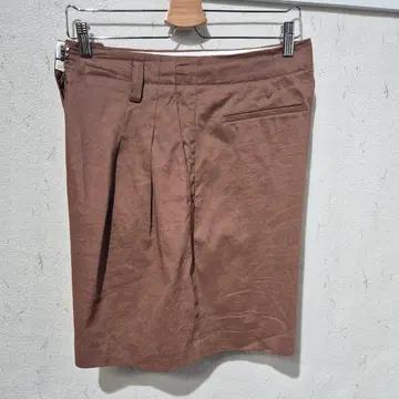 티임 브라운 플리츠 반바지 숏팬츠 3